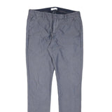 DUNLOP Mens Cotton Blend Slim Grey Trousers W30 L32 Zip Casual Slim Fit