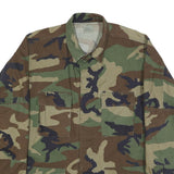 E.A INDUSTRIES INC. Mens Green & Brown Camouflage Military Cotton Blend Jacket L