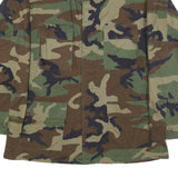 E.A INDUSTRIES INC. Mens Green & Brown Camouflage Military Cotton Blend Jacket L