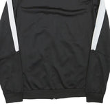 ADIDAS Girls Black Jacket 2XL Polyester Blend Zip Plain Sportswear Track Top