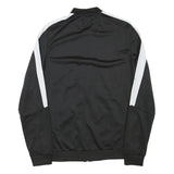 ADIDAS Girls Black Jacket 2XL Polyester Blend Zip Plain Sportswear Track Top