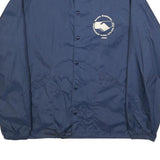 SWINGSTER Mens Navy Blue Classic Polyester Coach Jacket L Button Closure Plain