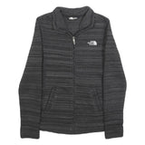 THE NORTH FACE Womens Black Slim Polyester Zip Jacket S Striped Outdoor
