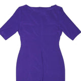 LAUREN RALPH LAUREN Womens Purple Day Polyester Blend Sheath Dress UK 8 Elegant