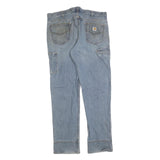 CARHARTT Mens Jeans Blue Cotton Blend Regular Straight Zip W38 L34 Workwear