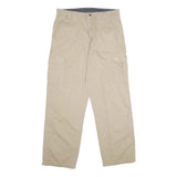 WRANGLER Mens Cotton Beige Regular Cargo Trousers W34 L32 Casual Workwear