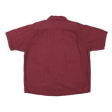 WRANGLER Mens Maroon Shirt Cotton Blend XL Casual Button Pocket