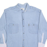 ARMANI JEANS Mens Blue Shirt S Button Cotton Blend Casual Stylish