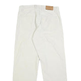 TOMMY HILFIGER Mens Cotton White Regular Straight Trousers W29 L29 Casual Zip