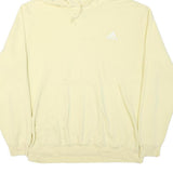 ADIDAS Womens Cream Hoodie XL Cotton Blend Pullover Casual Sports Sweatshirt