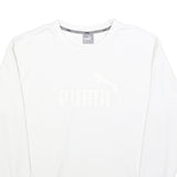 PUMA Womens White Cotton Blend Crew Neck UK 16 Sweatshirt Casual Sport