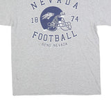 Mens Grey Nevada Football Graphic T-Shirt M Short Sleeve Crew Neck Casual Sports