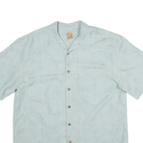 JOS A BANK Mens Light Blue Short Sleeve Button Jacket L Polyester Blend Plain