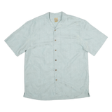 JOS A BANK Mens Light Blue Short Sleeve Button Jacket L Polyester Blend Plain