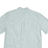 JOS A BANK Mens Light Blue Short Sleeve Button Jacket L Polyester Blend Plain