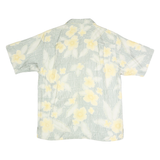 TOMMY BAHAMA Mens Pale Green & Yellow Floral Silk Shirt S Summer Resort Casual