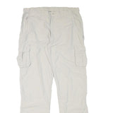 SWITCHER Mens Regular Beige Cargo Trousers W34 L33 Zip Polyester Blend Comfort