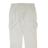 SWITCHER Mens Regular Beige Cargo Trousers W34 L33 Zip Polyester Blend Comfort