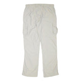 SWITCHER Mens Regular Beige Cargo Trousers W34 L33 Zip Polyester Blend Comfort