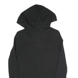 ADIDAS Womens Black Hoodie UK 6 Cotton Blend Pullover Large Logo Hooded