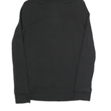 ADIDAS Womens Black Hoodie UK 6 Cotton Blend Pullover Large Logo Hooded