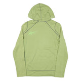 REEBOK Mens Green Hoodie M Polyester Blend Lightweight Sportswear Hoodie