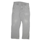 CARHARTT Mens Regular Fit Grey Cotton Blend Workwear Trousers W34 L30 Durable