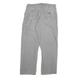 CARHARTT Mens Regular Fit Grey Cotton Blend Workwear Trousers W34 L30 Durable