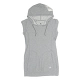NIKE Womens Grey Hoodie Dress Cotton Sleeveless Mid Length M Sportswear Casual