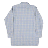 Mens Blue Check Shirt XL Long Sleeve Cotton Blend Casual Button Up