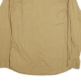 WRANGLER Mens Beige Casual Shirt M Cotton Long Sleeve Button Closure