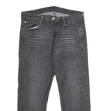 LEVI'S 501 Mens Jeans Black Classic Straight Denim Medium W34 L26 Button Closure