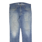 CARHARTT Mens Blue Regular Straight Denim Light Wash Jeans W34 L32 Zip Closure
