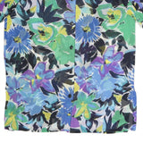 HARDOB Womens Blue Green Floral Printed Top Short Sleeve Round Neck UK 14
