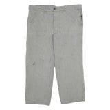 MARSUM Mens Cotton Grey Regular Fit Straight Leg Trousers W40 L30 Comfortable