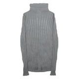 UNITED STATES SWEATERS Womens Grey Plain Pullover Roll Neck Basic Knit XS Soft