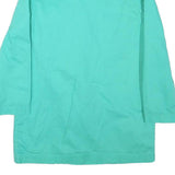 Womens Turquoise Button Cotton Blend Jacket S Plain Casual Light Outerwear