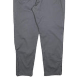TOMMY HILFIGER Mens Cotton Grey Regular Straight Trousers W36 L30 Classic Zip