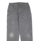 CARHARTT Mens Jeans Grey Regular Straight Denim Good Condition W36 L34 Workwear