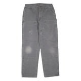 CARHARTT Mens Jeans Grey Regular Straight Denim Good Condition W36 L34 Workwear