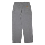 CARHARTT Mens Jeans Grey Regular Straight Denim Good Condition W36 L34 Workwear
