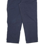 CARHARTT Mens Cotton Blend Navy Blue Relaxed Straight Trousers W34 L30 Workwear
