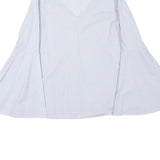 ZARA Womens Blue & White Printed Top Bell Sleeve V-Neck Size M Summer Style