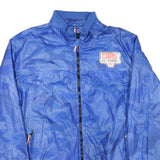 CARS JEANS Mens Blue Polyester Blend Casual Jacket XL Camouflage Zip Closure