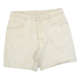 WRANGLER Womens Shorts Cream Casual Plain L W36 Cotton Blend Relaxed Fit