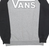 VANS Mens Grey & Black Sweatshirt Crew Neck M Cotton Blend Casual Pullover
