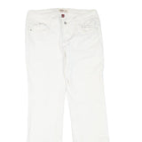 LEI Womens White Regular Bootcut Denim Jeans Cotton Blend Light W32 L30