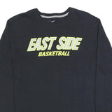 NIKE Mens Black East Side Basketball Graphic T-Shirt XL Long Sleeve Crew Neck