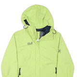 JACK WOLFSKIN Womens Yellow Jacket S Polyester Blend Outdoor Zip Hooded Pocket