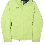 JACK WOLFSKIN Womens Yellow Jacket S Polyester Blend Outdoor Zip Hooded Pocket